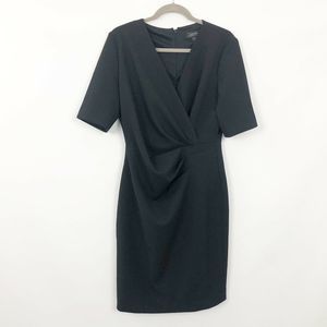 Tahari Black Draped Dress LBD